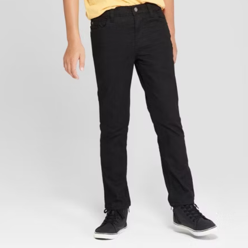Boys Stretch Skinny Fit black wash Jeans - Cat & Jack Target size 16